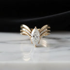 Drop Crown Gold Ring Set
