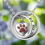 "No Longer By My Side, Forever In My Heart" Paw Necklace