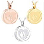 Always Near Paw-Heart Urn Pendant