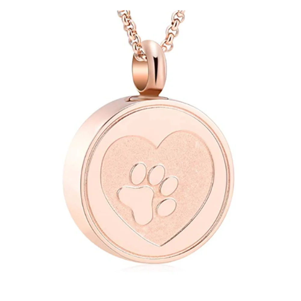 Always Near Paw-Heart Urn Pendant