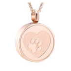 Always Near Paw-Heart Urn Pendant