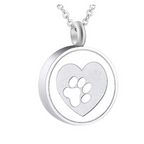 Always Near Paw-Heart Urn Pendant