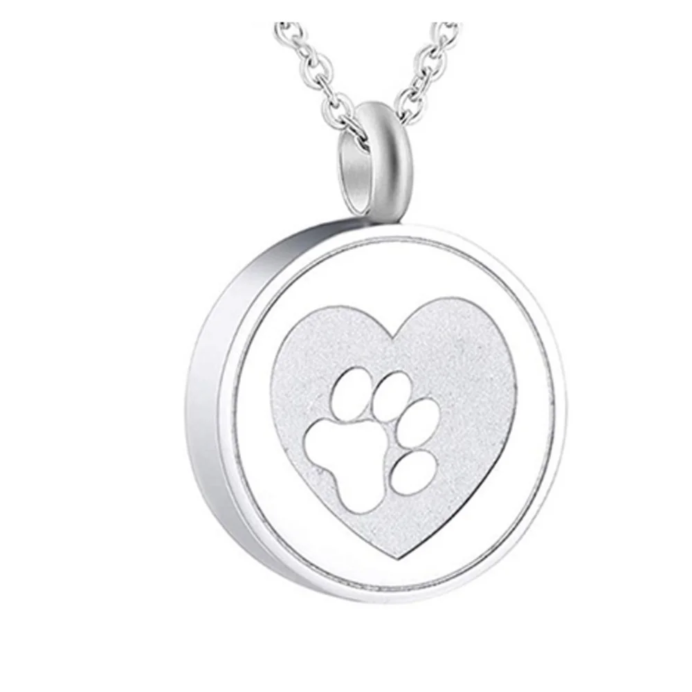 Always Near Paw-Heart Urn Pendant