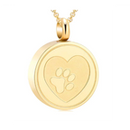 Always Near Paw-Heart Urn Pendant