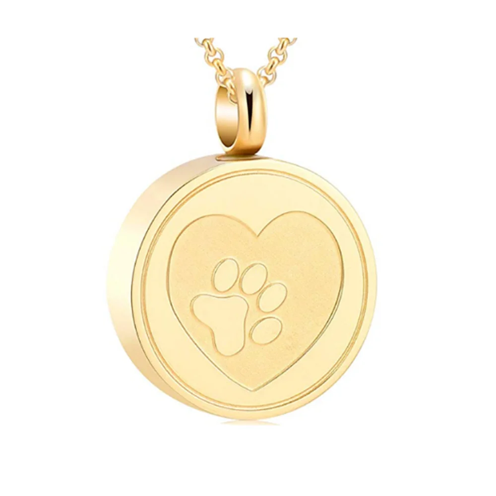 Always Near Paw-Heart Urn Pendant