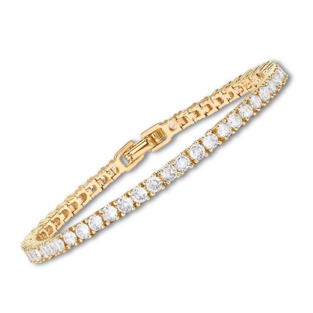 Elegant Classic Gold Tennis Bracelet