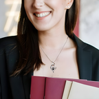 Lucky Paw Necklace with Heart,Bone & Infinity “Always in My Heart” Pendant