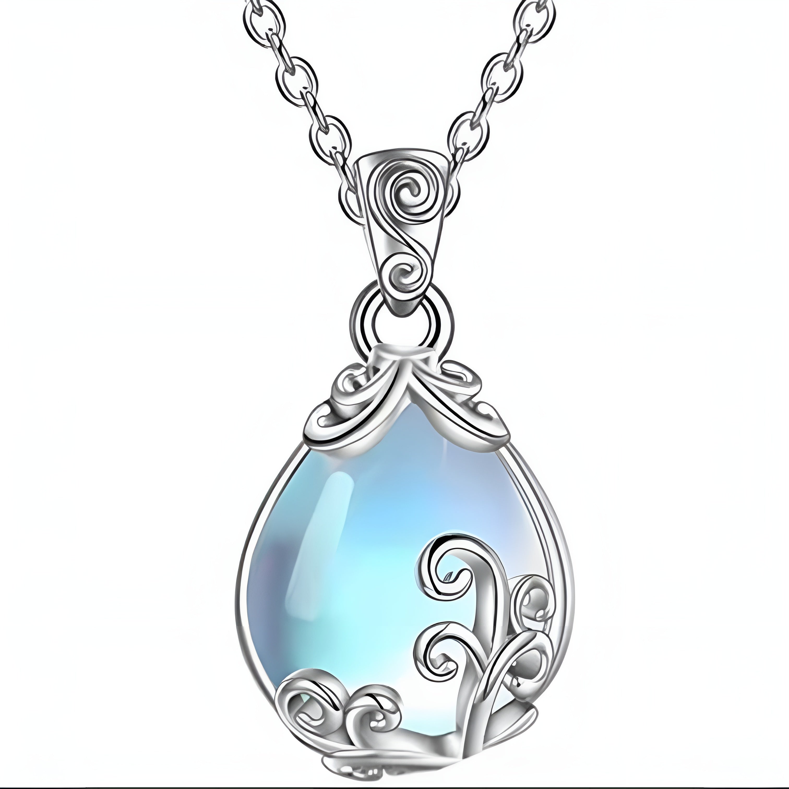 Moonlit Glacier Pendant Necklace