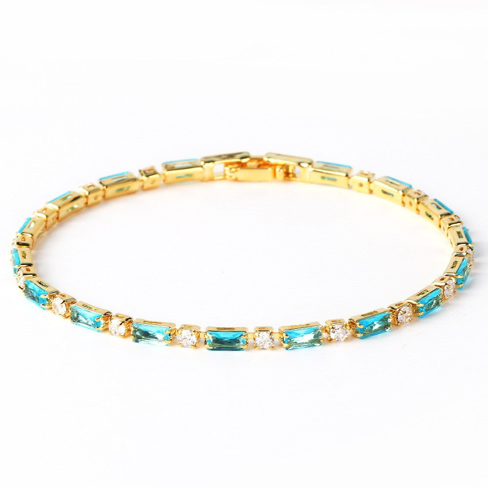 Elegant Natural Turquoise and Gold Bracelet