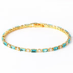Elegant Natural Turquoise and Gold Bracelet
