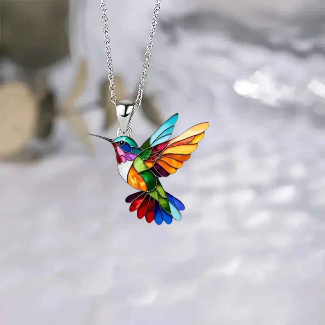 Hummingbird Necklace with Bonus Earrings
