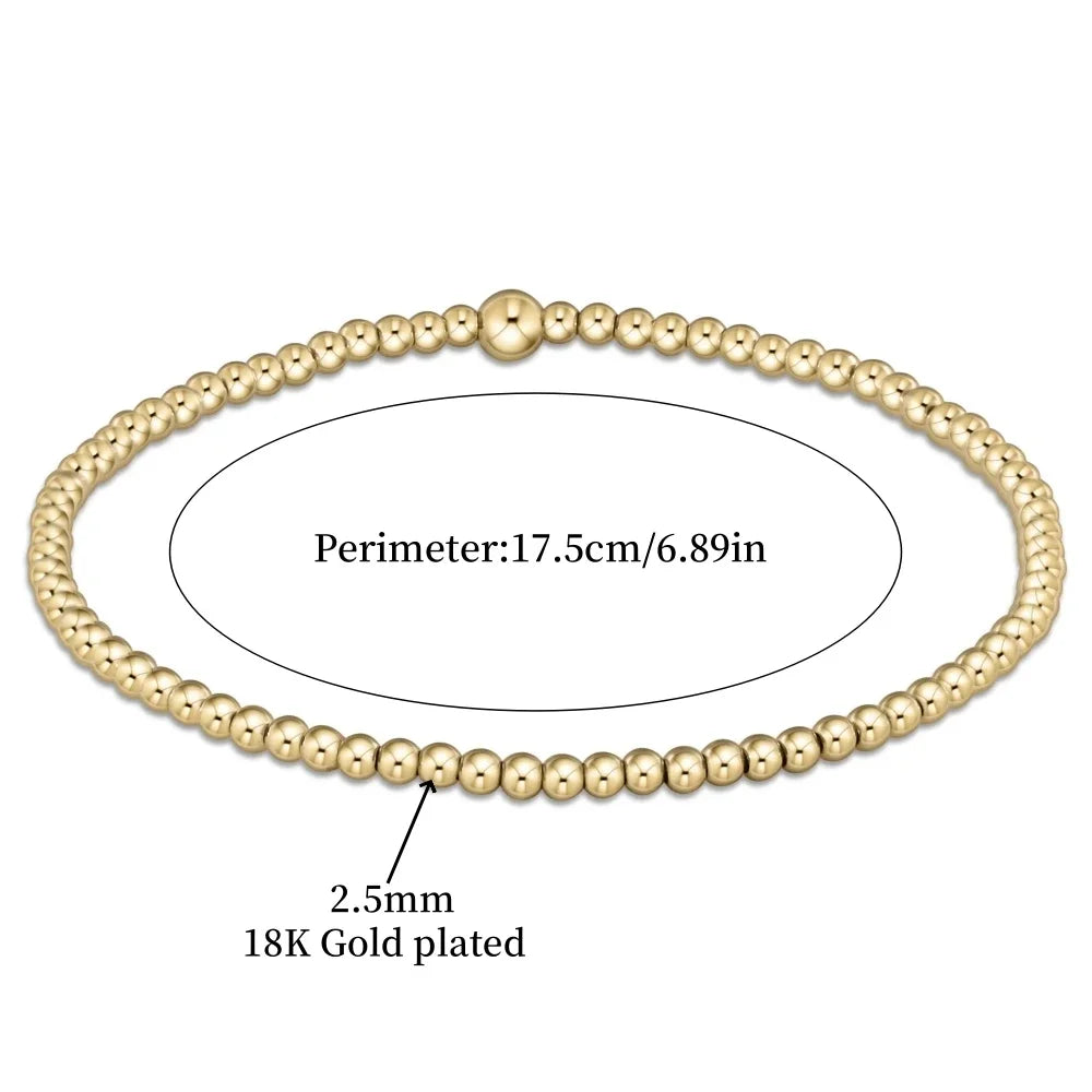 Chic Gold Turquoise Beaded Bracelet