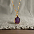 Organic Gemstone Charm Pendant Necklaces