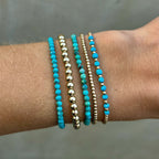 Chic Gold Turquoise Beaded Bracelet
