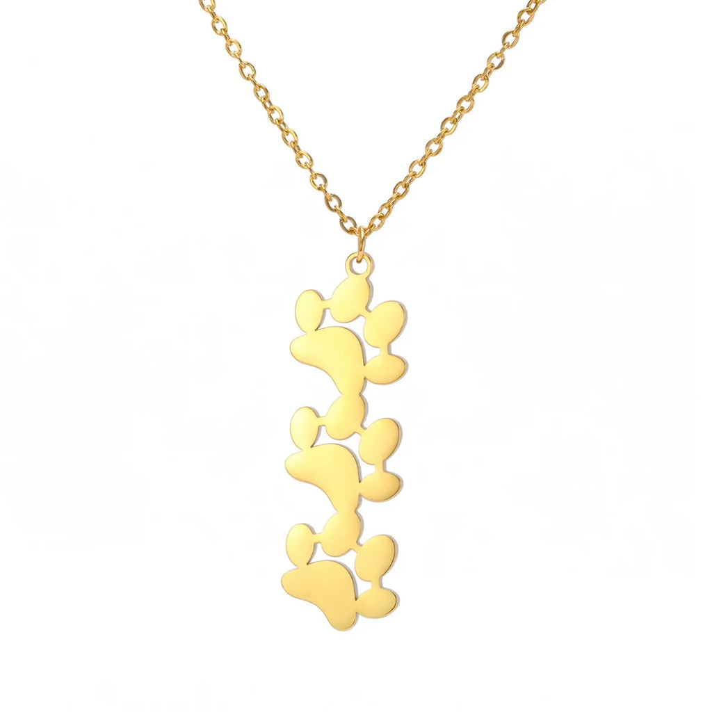 Paw Outline Pendant — Stainless Steel