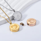 Always Near Paw-Heart Urn Pendant