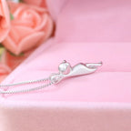 Felix in Moonlight — Sterling Cat Necklace