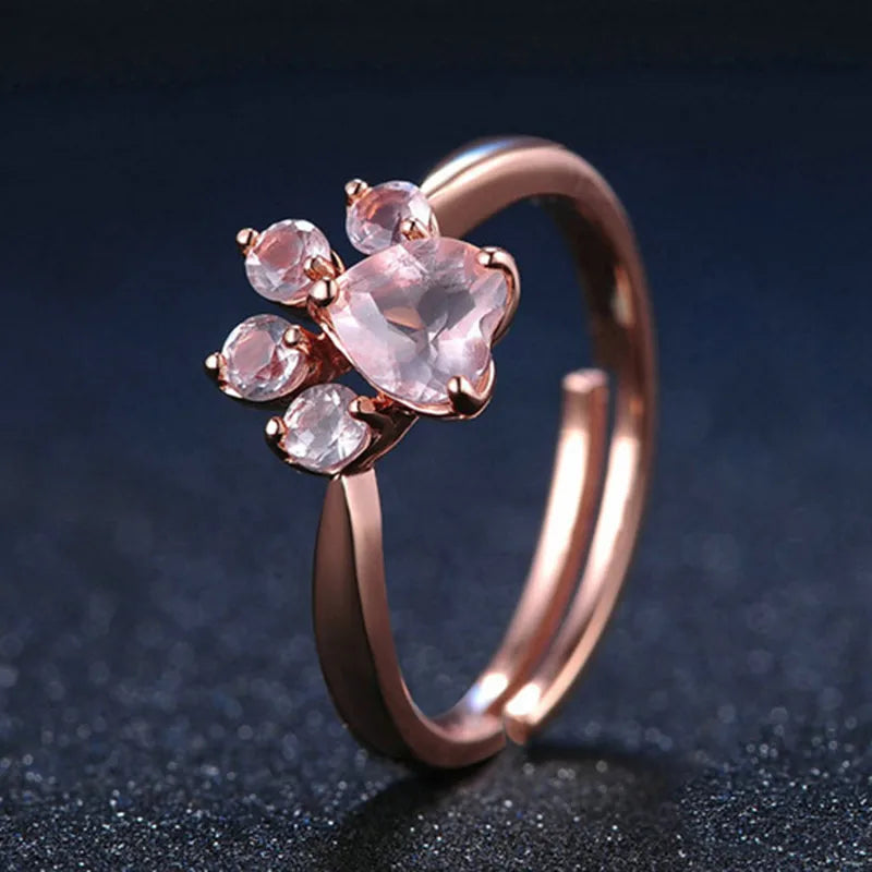 Whisper-Paw Rose Ring