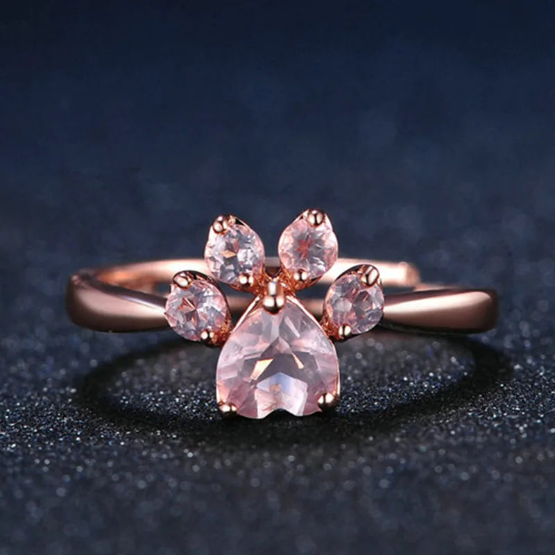 Whisper-Paw Rose Ring