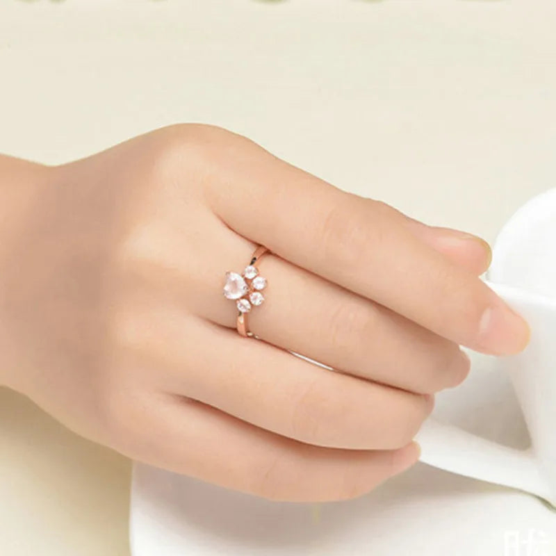 Whisper-Paw Rose Ring