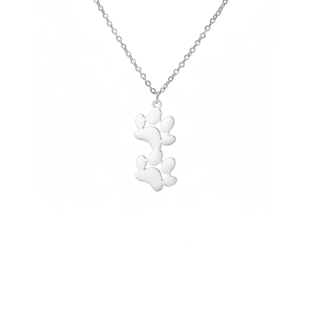 Paw Outline Pendant — Stainless Steel