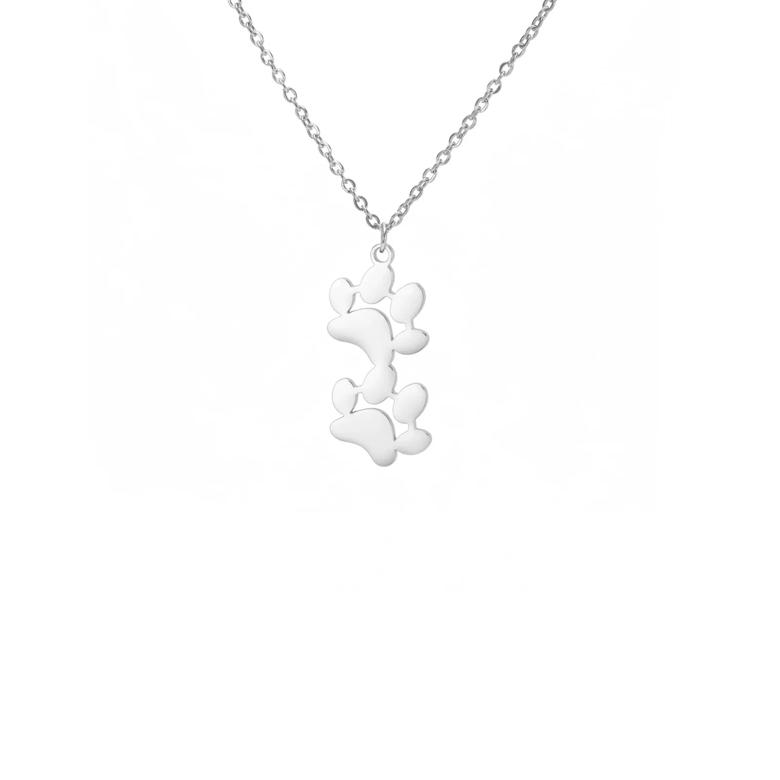 Paw Outline Pendant — Stainless Steel