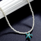 Chic Bohemian Turquoise Starfish Necklace