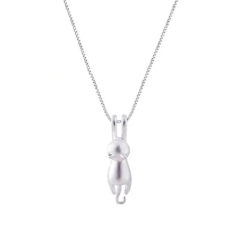 Felix in Moonlight — Sterling Cat Necklace
