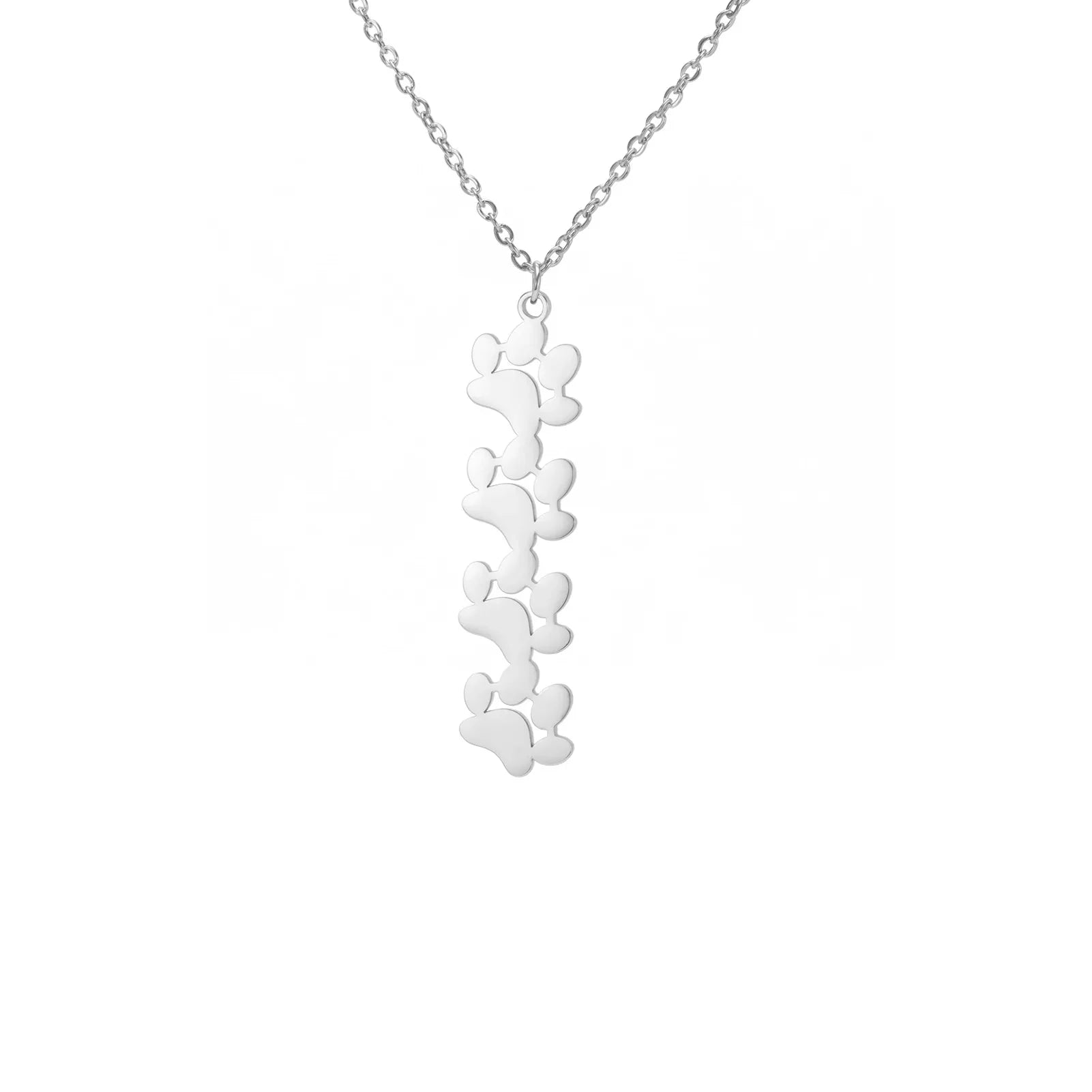 Paw Outline Pendant — Stainless Steel