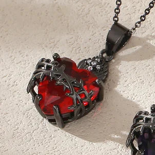 Sacred Heart Cross Necklaced