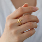 Cross Ring Adjustable Ring