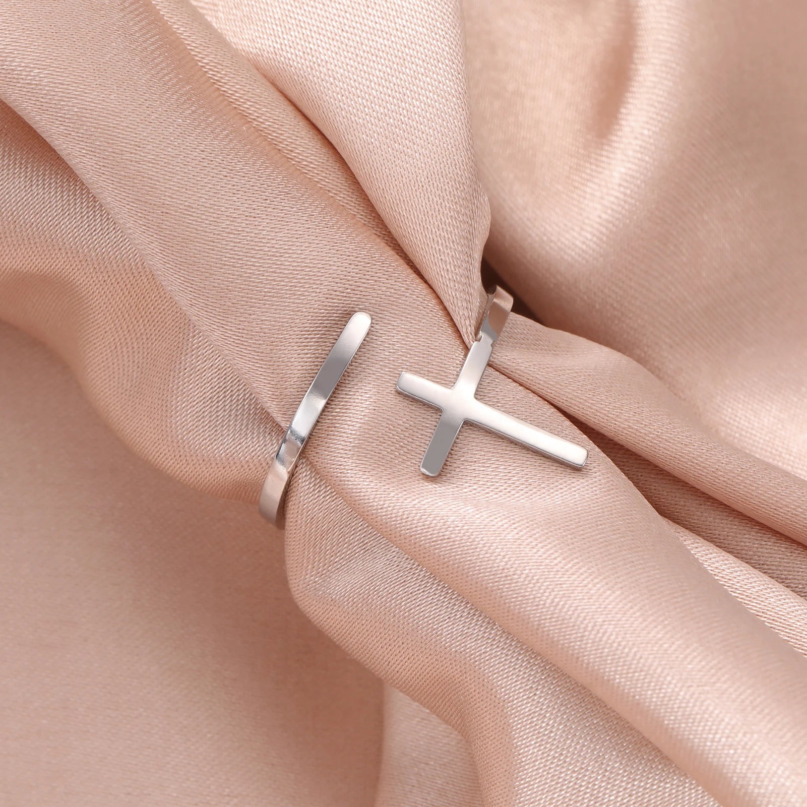 Cross Ring Adjustable Ring