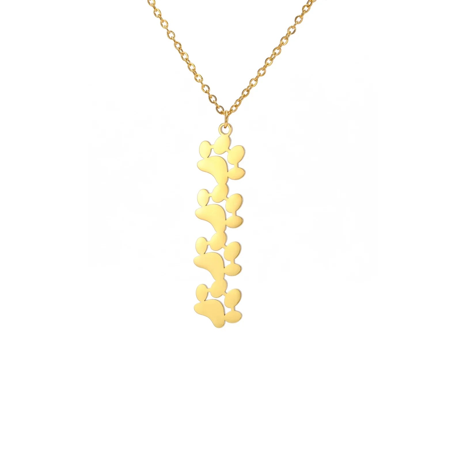 Paw Outline Pendant — Stainless Steel