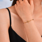 Gold and Silver Cross Bracelet