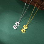 Paw Outline Pendant — Stainless Steel