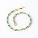 Timeless Gold Natural Turquoise Bracelet