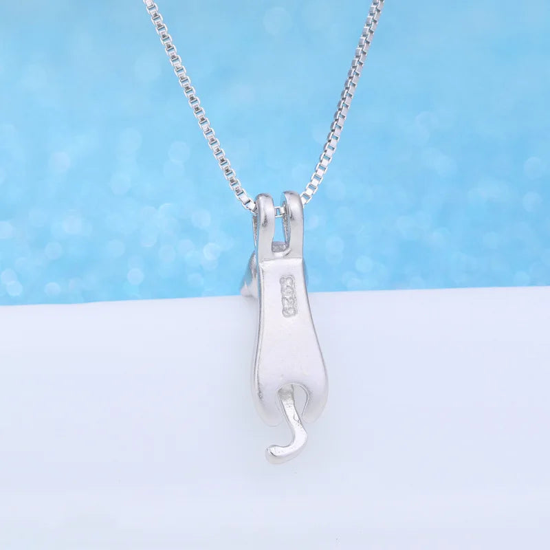 Felix in Moonlight — Sterling Cat Necklace