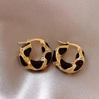 Vintage U-Shaped Hoop Earrings