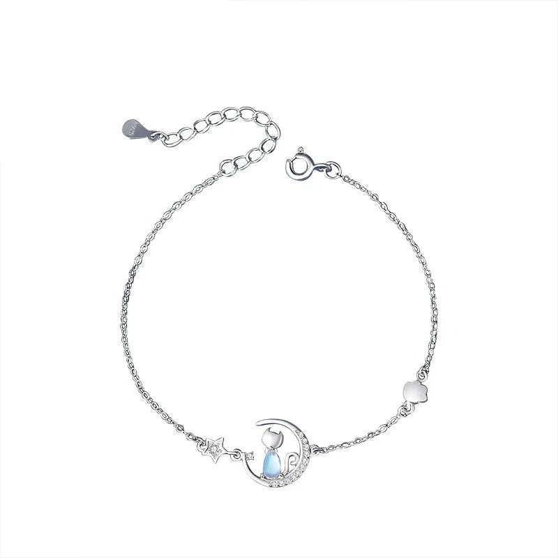 Moonlight Whisker — Cat Charm Bracelet