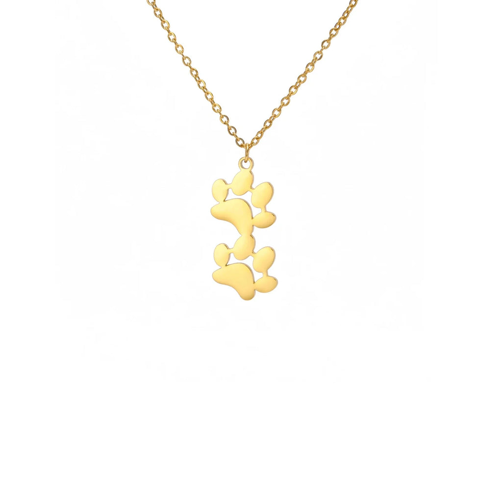 Paw Outline Pendant — Stainless Steel