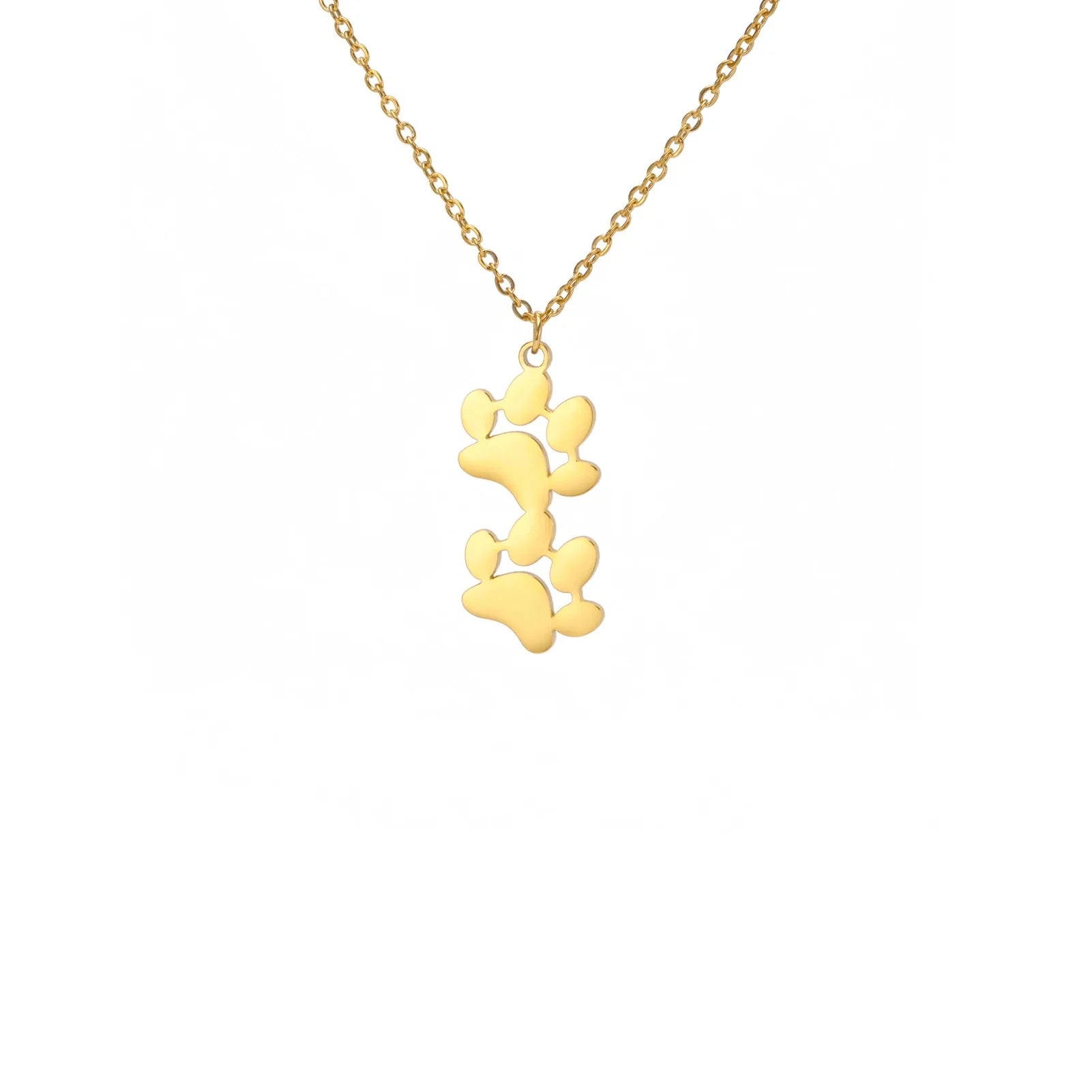 Paw Outline Pendant — Stainless Steel