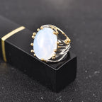 Galaxy Aura Moonstone Statement Ring