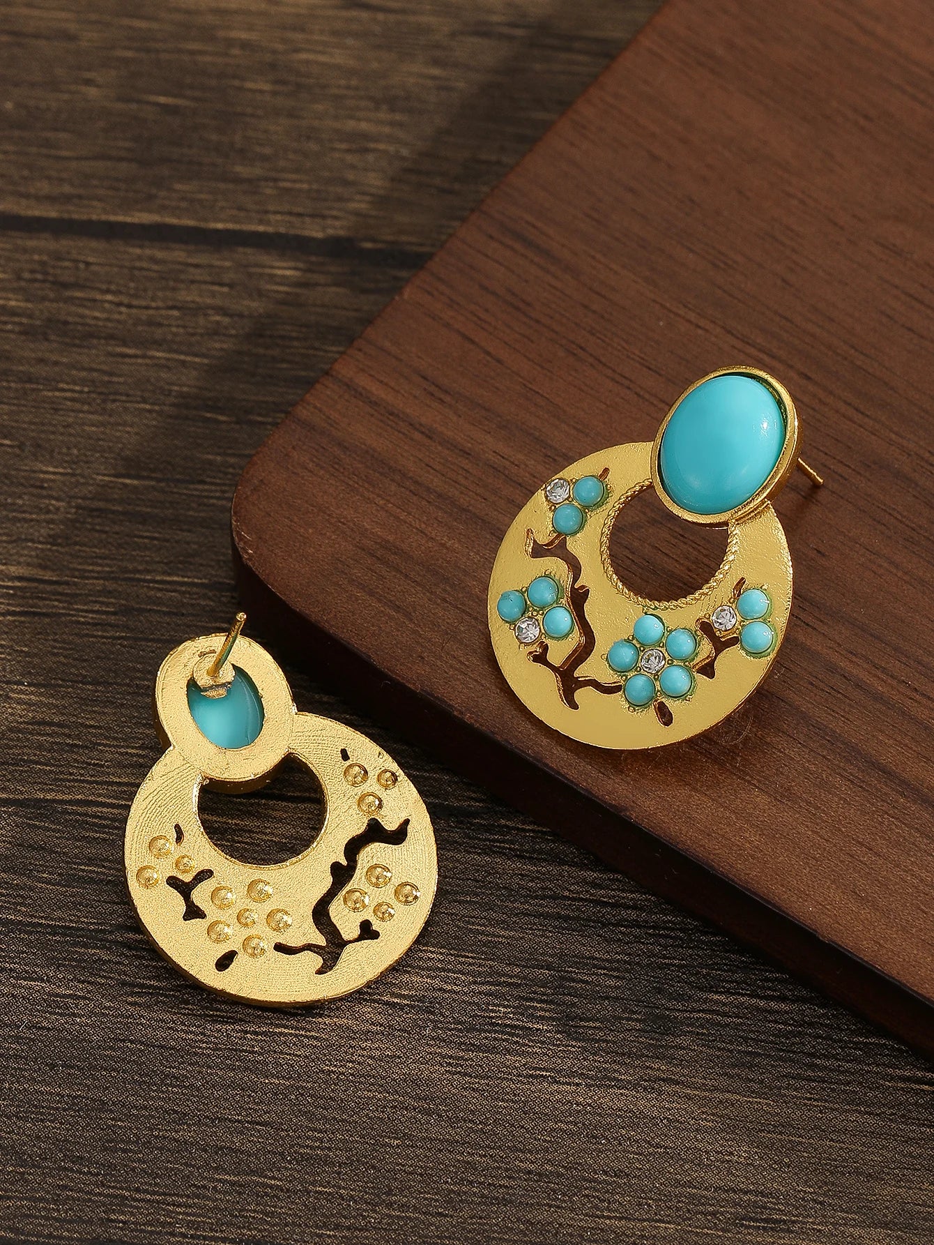 Vintage Turquoise Oriental Earrings