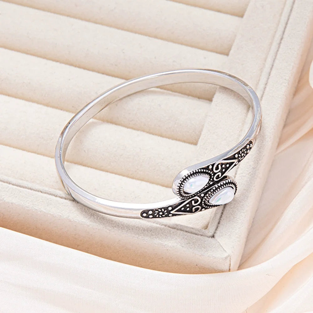 Vintage Bracelet with Colorful Gems and tribal Design