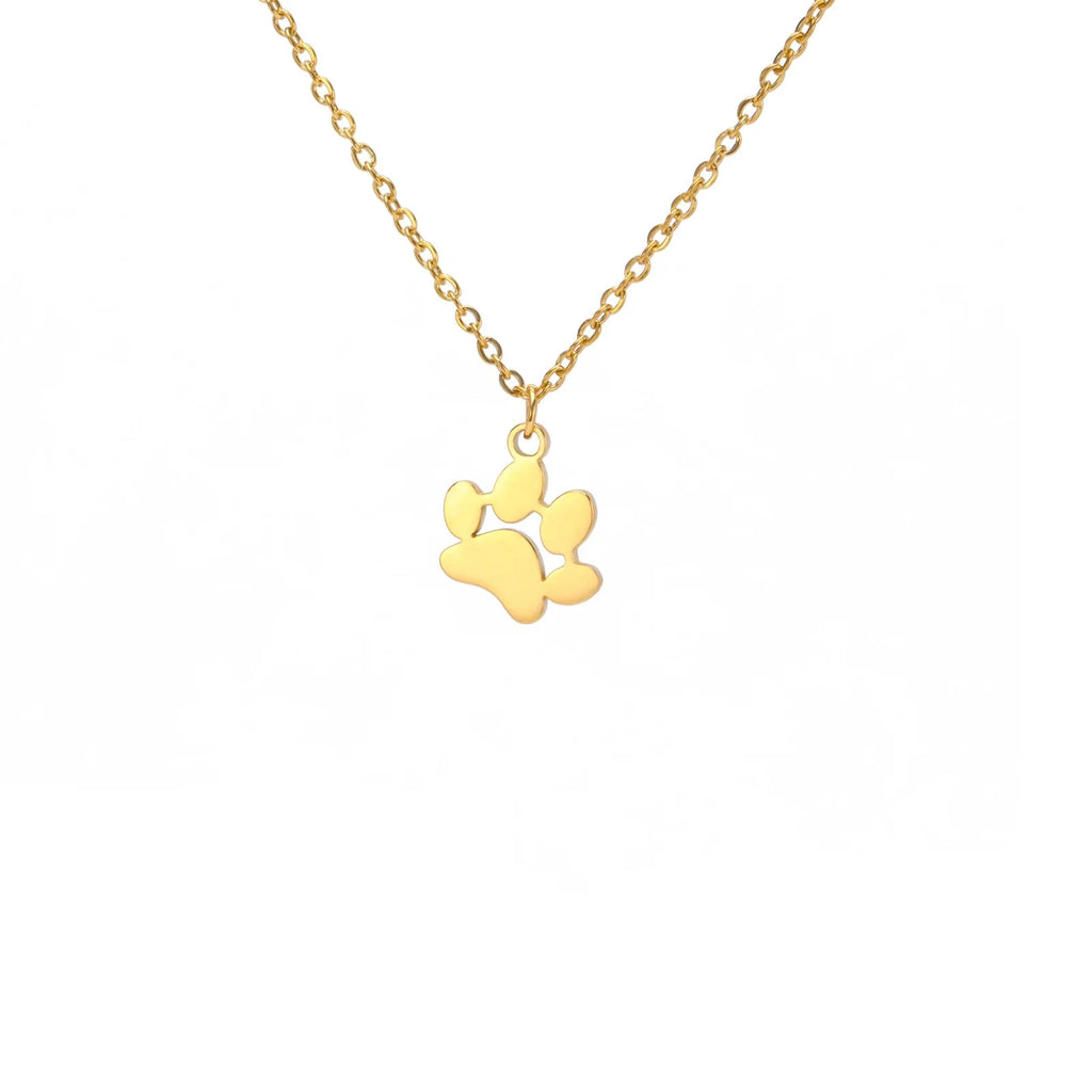 Paw Outline Pendant — Stainless Steel