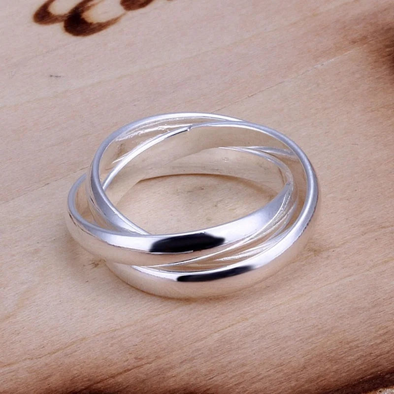 Silver Thin Stacked Rings
