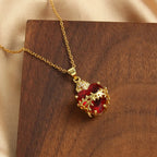 Sacred Heart Cross Necklaced