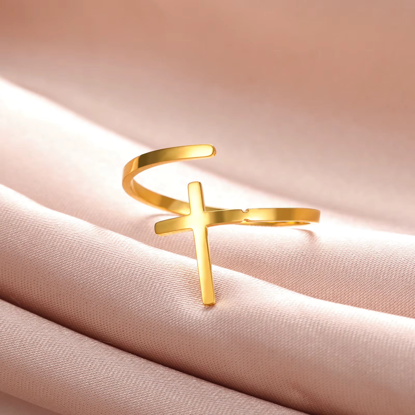 Cross Ring Adjustable Ring