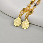 Gold and Silver Cross Bracelet