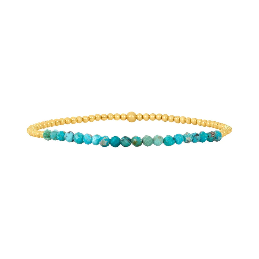 Chic Gold Turquoise Beaded Bracelet